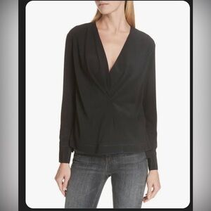 RAG & BONE Black Silk Top